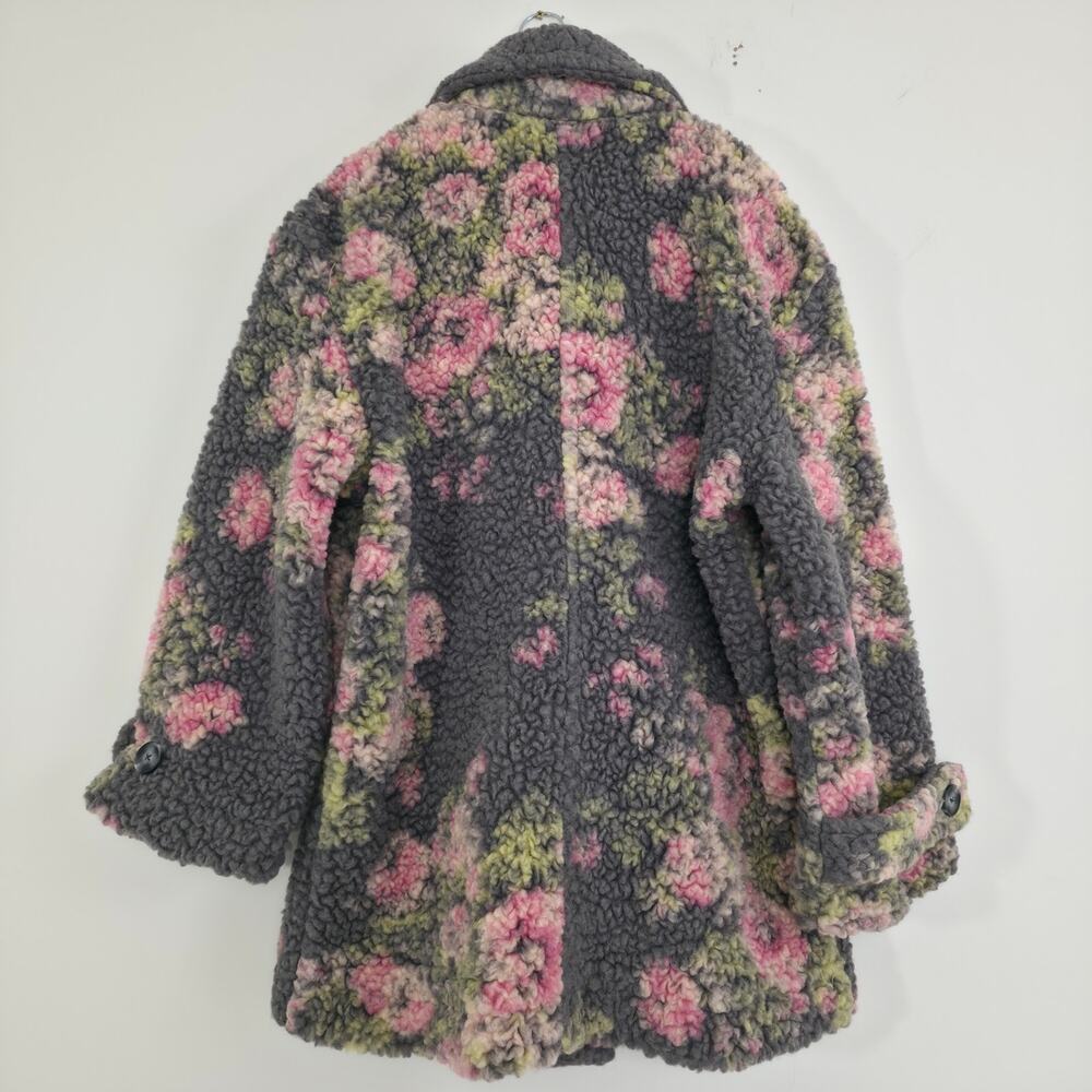 Free People Bali Sweet Attractions Sherpa Trench Coat Floral Sz Small NWT - Picture 5 of 11